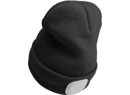 Čepice s čelovkou 180lm, nabíjecí, USB, univerzální velikost, bavlna/PE, černá