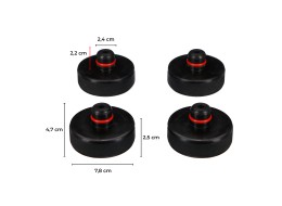 Sada gumových podložek pro hever JACK PAD SET 4T pro vozy Tesla, stopka 24mm, 4ks