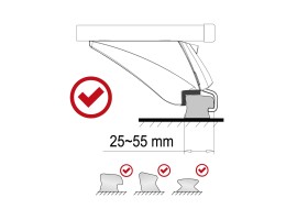 Příčný nosník se zámkem hliníkový ROOF RACK IN 1, 120cm, nosnost 90kg
