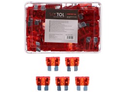 Sada nožových automobilových pojistek MECHANIC FUSE SET 10A, 100ks