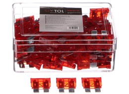 Sada nožových automobilových pojistek MECHANIC FUSE SET 10A, 100ks