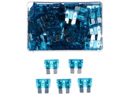 Sada nožových automobilových pojistek MECHANIC FUSE SET 15A, 100ks
