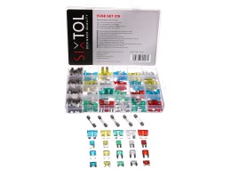 Sada nožových a skleněných automobilových pojistek MECHANIC FUSE SET 215