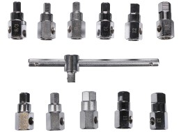 Sada na vypouštění oleje MECHANIC OIL DRAIN SET 12, Hex + čtyřhran, 12ks