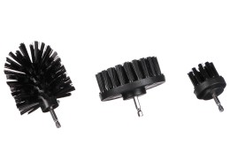 Sada kartáčů na vrtačku pro čištění auta CAR DETAILING DRILL BRUSH 3 HARD, 3ks