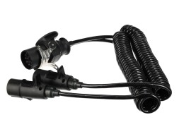 Propojovací spirálový adaptér z 15pin na 2x 7pin zástrčku (S+N) TRAILER CABLE 9, 24V, 3,5m