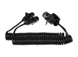 Propojovací spirálový adaptér z 15pin na 2x 7pin zástrčku (S+N) TRAILER CABLE 9, 24V, 3,5m