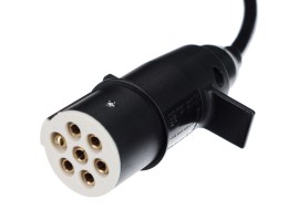 Propojovací spirálový kabel 7pin typ S TRAILER CABLE 10, plastová zástrčka, 24V, 3,5m