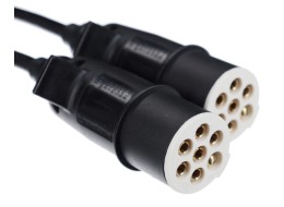 Propojovací spirálový kabel 7pin typ S TRAILER CABLE 10, plastová zástrčka, 24V, 3,5m