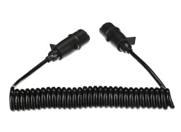 Propojovací spirálový kabel 7pin typ S TRAILER CABLE 10, plastová zástrčka, 24V, 3,5m