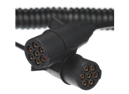 Propojovací spirálový kabel 7pin typ N TRAILER CABLE 11, plastová zástrčka, 24V, 3,5m