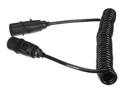 Propojovací spirálový kabel 7pin typ N TRAILER CABLE 11, plastová zástrčka, 24V, 3,5m