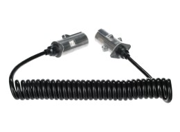 Propojovací spirálový kabel 7pin typ S TRAILER CABLE 12, kovová zástrčka, 24V, 3,5m