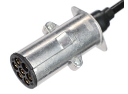 Propojovací spirálový kabel 7pin typ N TRAILER CABLE 13, kovová zástrčka, 24V, 3,5m