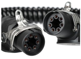 Propojovací spirálový EBS kabel 7pin TRAILER CABLE 14, 24V, 3,5m