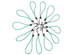 Sada upínacích gum s kovovým hákem CARGO CORD SET 1, 21cm, 12ks