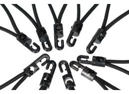 Sada upínacích gum s plastovým hákem CARGO CORD SET 2, 20cm, 10ks