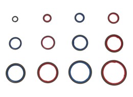 Sada hydraulických těsnění s gumovým límcem MECHANIC RING SET 4, 245 ks