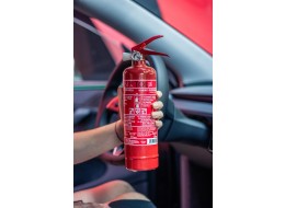 Práškový hasicí přístroj FIRE STOP 1 kg, ABC, celokovový, včetně kovového držáku