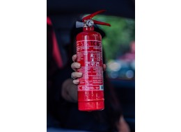Práškový hasicí přístroj FIRE STOP 1 kg, ABC, celokovový, včetně kovového držáku