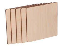 Dřevěné destičky CREATIVE WOOD SET 5, 10 x 10 cm