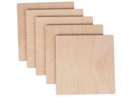 Dřevěné destičky CREATIVE WOOD SET 5, 10 x 10 cm