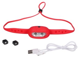 Čelovka s gumovým páskem HEADLAMP STAR, 120 lm, LED, USB