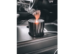 Aroma difuzer Car Flame do auta černý 100ml, USB-C, do držáku na pití