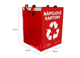 Tašky na tříděný odpad SORT EASY 4 CARTON, 30x30x40cm, 4x36l, 4ks