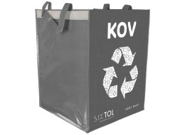 Tašky na tříděný odpad SORT EASY 4 METAL, 30x30x40cm, 4x36l, 4ks