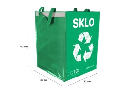 Tašky na tříděný odpad SORT EASY 4 METAL, 30x30x40cm, 4x36l, 4ks