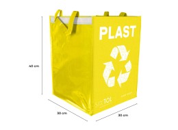 Tašky na tříděný odpad SORT EASY 4 METAL, 30x30x40cm, 4x36l, 4ks