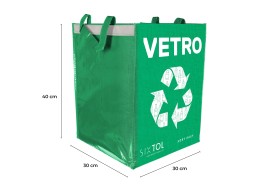 Taška na tříděný odpad SORT EASY VETRO IT, 30x30x40cm, 36l