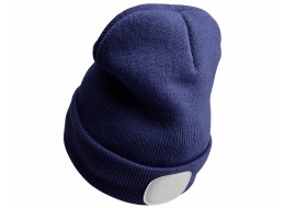 Čepice s čelovkou 180lm, nabíjecí, USB, univerzální velikost, bavlna/PE, modrá