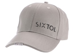 Kšiltovka s LED světlem B-CAP 25lm, nabíjecí, USB, univerzální velikost, šedá