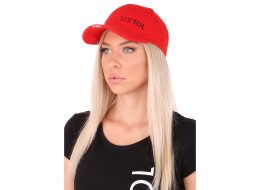 Kšiltovka s LED světlem B-CAP 25lm, nabíjecí, USB, univerzální velikost, červená