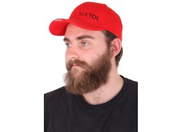 Kšiltovka s LED světlem B-CAP 25lm, nabíjecí, USB, univerzální velikost, červená