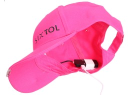 Kšiltovka s LED světlem B-CAP 25lm, nabíjecí, USB, univerzální velikost, růžová