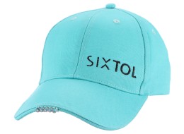 Kšiltovka s LED světlem B-CAP 25lm, nabíjecí, USB, univerzální velikost, tyrkysová