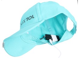 Kšiltovka s LED světlem B-CAP 25lm, nabíjecí, USB, univerzální velikost, tyrkysová