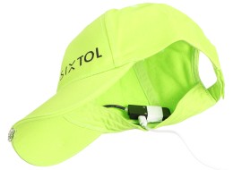 Kšiltovka s LED světlem B-CAP 25lm, nabíjecí, USB, uni velikost, fluorescentní zelená