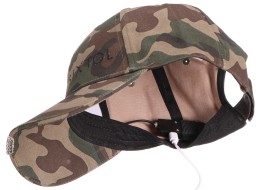 Kšiltovka s LED světlem B-CAP 25lm, nabíjecí, USB, univerzální velikost, maskáčová