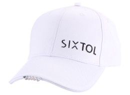 Kšiltovka s LED světlem B-CAP 25lm, nabíjecí, USB, univerzální velikost, bílá