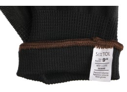 Rukavice pracovní z polyesteru polomáčené v PU GLOVE PE-PU 9, černé, vel 9