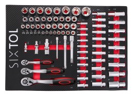 Dílenský vozík na nářadí MECHANIC TROLLEY KEVIN RED 182, 7 šuplíků, 182 ks nářadí