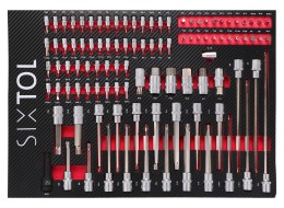 Dílenský vozík na nářadí MECHANIC TROLLEY KEVIN RED 182, 7 šuplíků, 182 ks nářadí