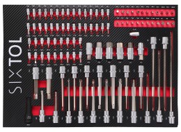 Dílenský vozík na nářadí MECHANIC TROLLEY KEVIN RED 195, 7 šuplíků, 195 ks nářadí