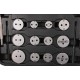 Stlačovák brzdových pístů MECHANIC BRAKE SET BLACK 35, sada 35ks
