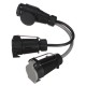 Kabelová redukce zástrčky tažného zařízení TRAILER CABLE 6, ze 13pin na 7pin N+S, 35cm