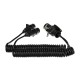 Propojovací spirálový adaptér z 15pin na 2x 7pin zástrčku (S+N) TRAILER CABLE 9, 24V, 3,5m